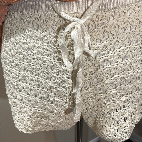 By Together Cream Crochet Knit Shorts TRN22 - Picture 2 of 5
